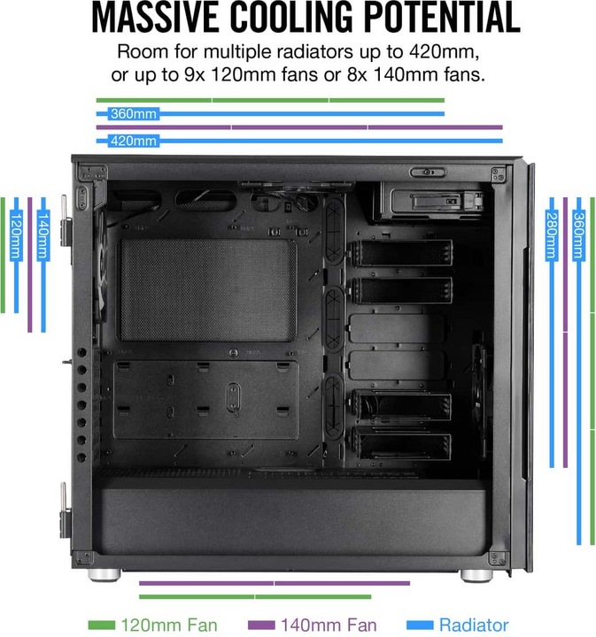 Actual product image Corsair Carbide 678C (ATX, mATX, Mini-ITX, E-ATX)