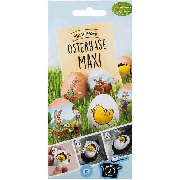 Brauns Heitmann, Osterdeko, Oster Eierbanderole Osterhase mehrfarbig (12 x)