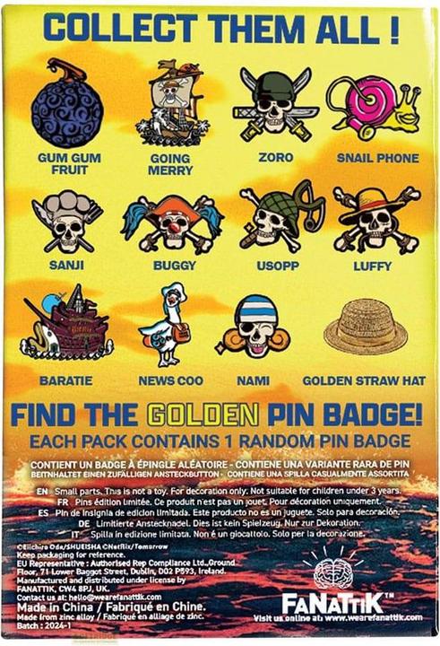 Actual product image Fanattik One Piece pin badges Display Mystery Pin Badge (12)