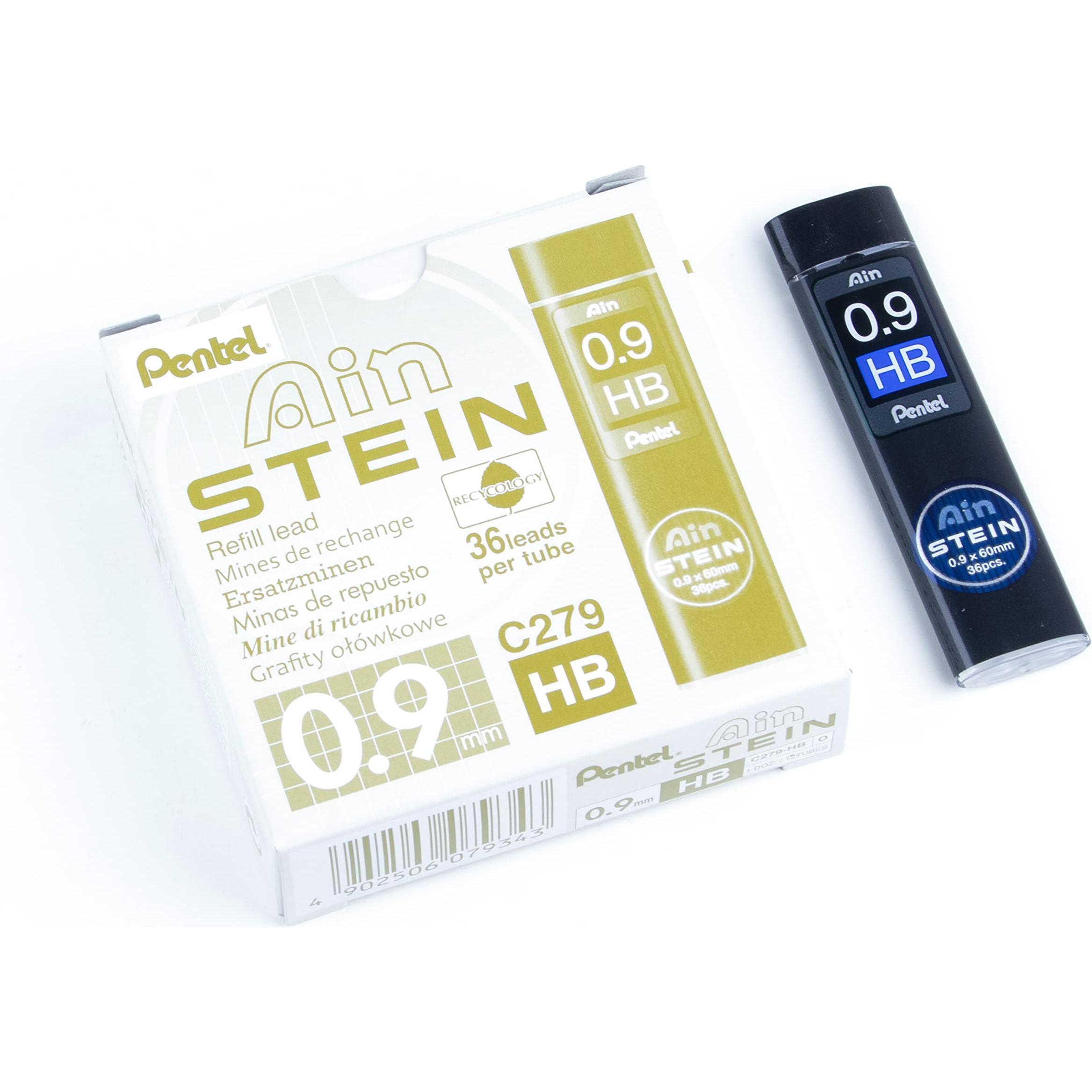 Pentel, Ersatzpatrone, Miner C279 AIN STEIN 0.9mm HB - 12 pcs. (Ersatzmine, Graphit)