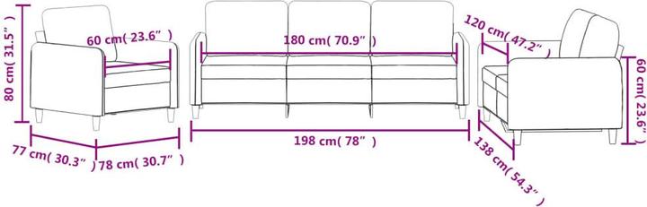 Produktbild vidaXL Sofagarnitur (Polstergruppe)
