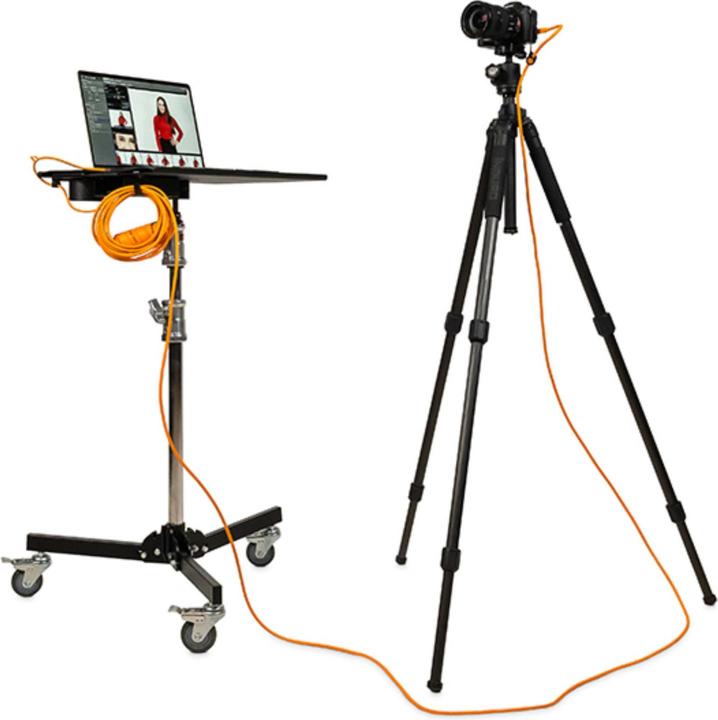Actual product image Tether Tools USB-C 3.0 Kabel, USB-C / Micro-B, 9.4m gerade zu rechtwinklig, 9.4 m, Orange (9.40 m)