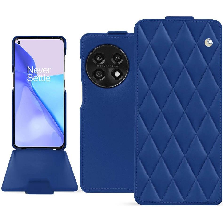 Noreve Lederschutzhülle vertikal (OnePlus 11), Smartphone Hülle, Blau