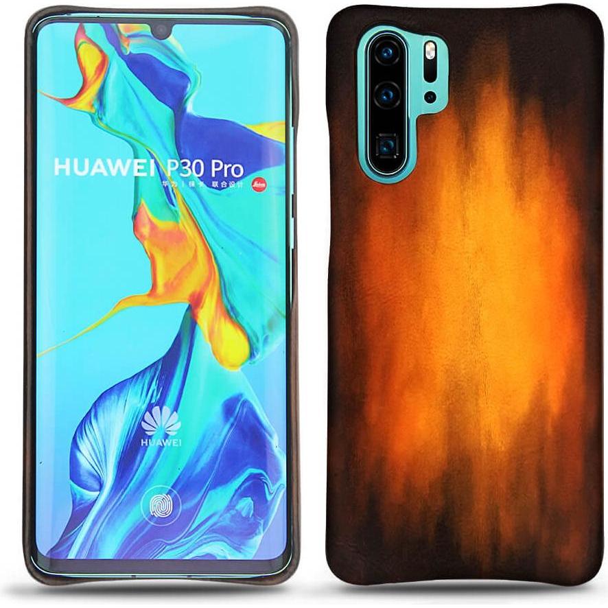 Noreve Lederschutzhülle (Huawei P30 Pro), Smartphone Hülle, Violett