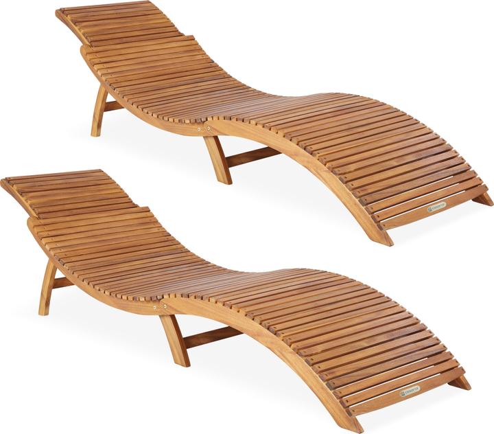 Image du produit Casaria Chaise longue à bascule (190 cm)