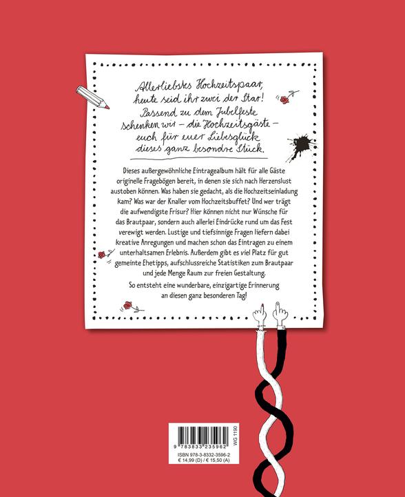 Produktbild Panini Hochzeit ist der schönste Tag im Leben - Das besondere Gästebuch (26.30 x 22.30 cm)