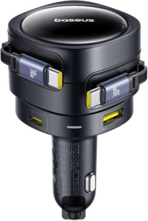 Produktbild Baseus Enjoyment Max Car Charger C+C Cables & U+C Ports 90W Cosmic Black