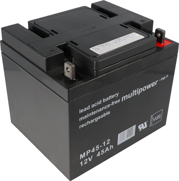 Actual product image Multipower MP45-12 Battery with M6 screw connection, 12 Volt 45 Ah (12 V, 45 Ah)