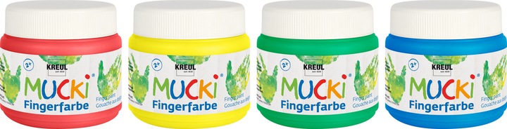 Produktbild Kreul Fingerfarben (Gelb, Rot, Blau, Grün, 150 ml)