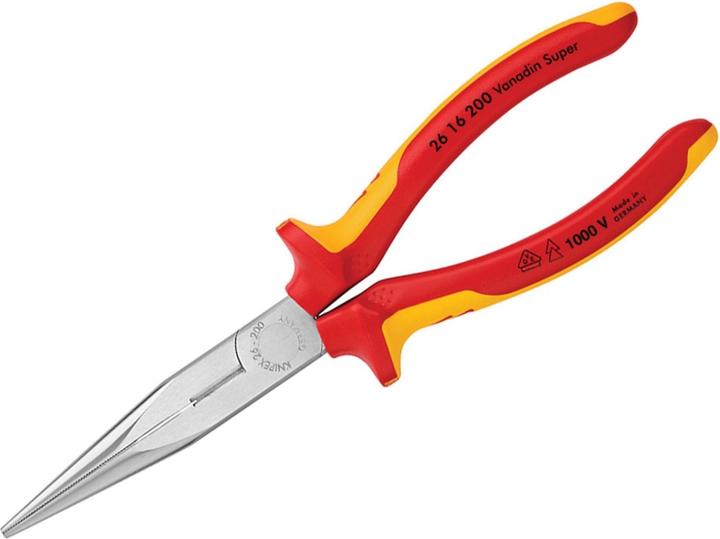 Actual product image Knipex Vde Long Snipe Nose Side Cutting Pliers 200mm (200 mm)