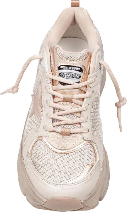 Actual product image Golden Goose lightstar leather and mesh sneakers colour taupe (39)