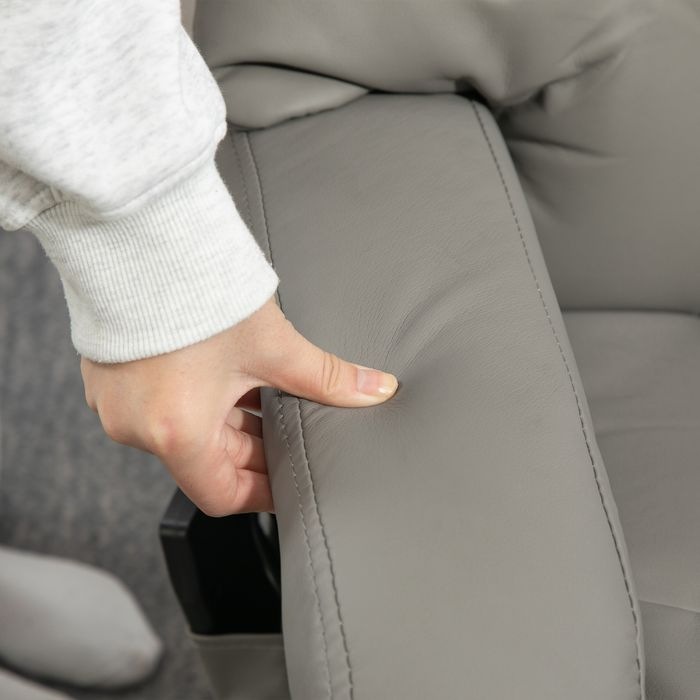 Produktbild Swisshandel24 Relaxsessel mit Fusshocker, Massagesessel mit Liegefunktion Fernbedienung Grau