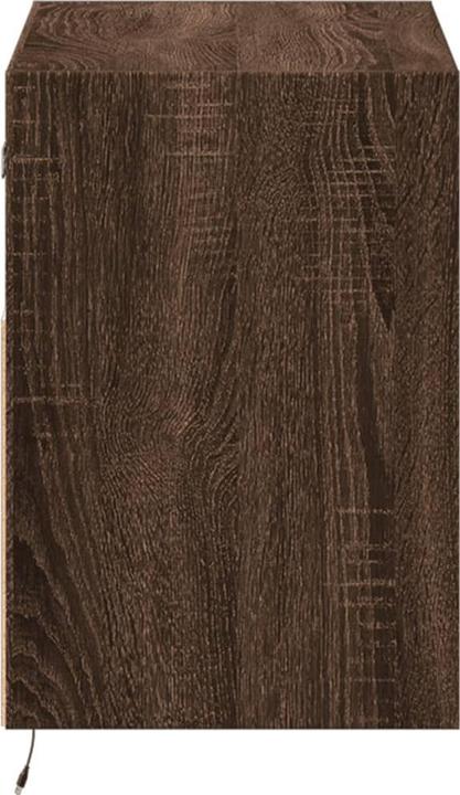 Image du produit vidaXL Armoire TV Armoire murale Lowboard Suspendu Éclairage LED Chêne brun