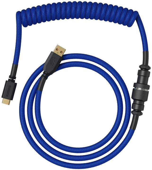 Produktbild Glorious PC Gaming Race Coiled Cable Cobalt, USB-C auf USB-A Spiralkabel (1.37 m, USB 2.0)