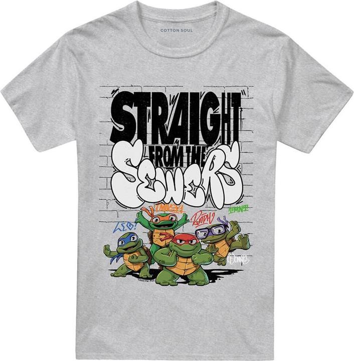 Produktbild Teenage Mutant NT Mutant Mayhem Straight From The Sewers TShirt meliert (L)