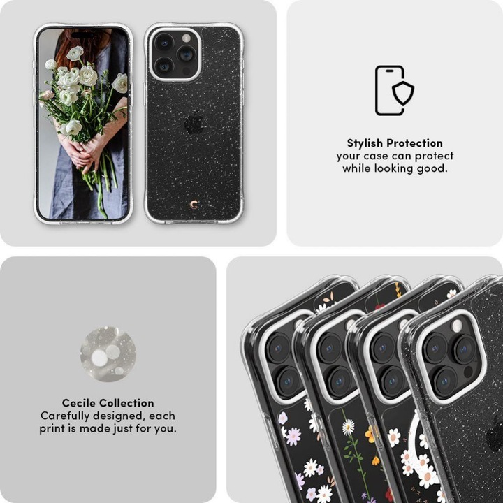Produktbild Cyrill Cecile iPhone 15 Pro 6.1" glitter clear ACS06764 (Apple iPhone 15 Pro)