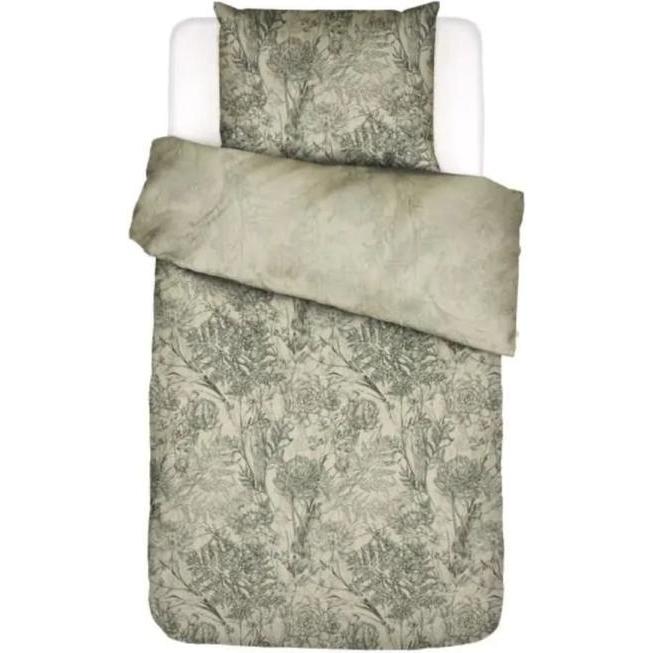 Essenza, Biancheria da letto bambini, Elena Verde tenue 140x200+60x63