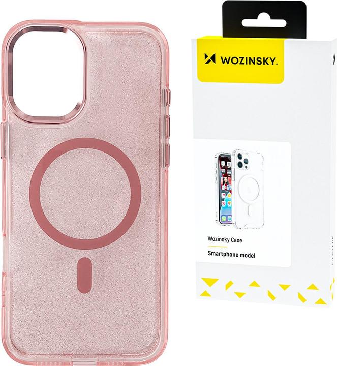 Produktbild Wozinsky Glitter Case with Mag Safe for Samsung Galaxy S25+ - Pink with Glitter (Samsung Galaxy S25+)