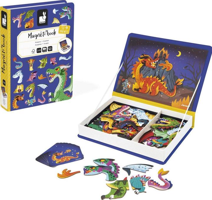 Actual product image Janod Magnetbuch Drachen (3 - 8 years)