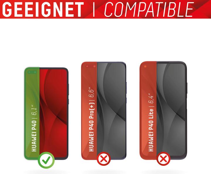 Produktbild Displex Full Cover 3D Schutzglas (1 Stück, Huawei P40)