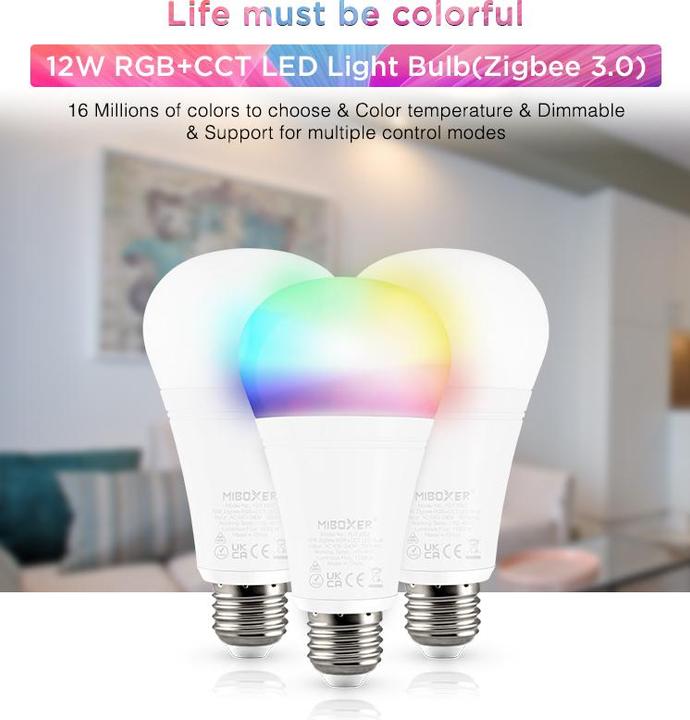 Immagine prodotto Milight Lampadina LED Zigbee 3.0 RGB+KW/WW 12W (E27, 1300 lm, 1 x)
