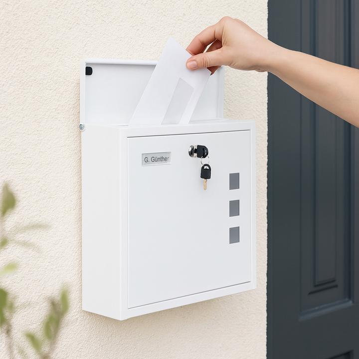 Actual product image Relaxdays Briefkasten mit Sichtfenster