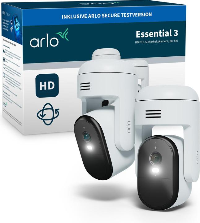 Actual product image Arlo Essential 3 HD PTZ (2er Set (1920 x 1080 Pixels)