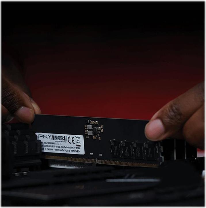 Actual product image PNY MD8GSD54800-TB, 8 GB, 1 x 8 GB, DDR5, 4800 MHz (1 x 8GB, 4800 MHz, DDR5 RAM, DIMM)