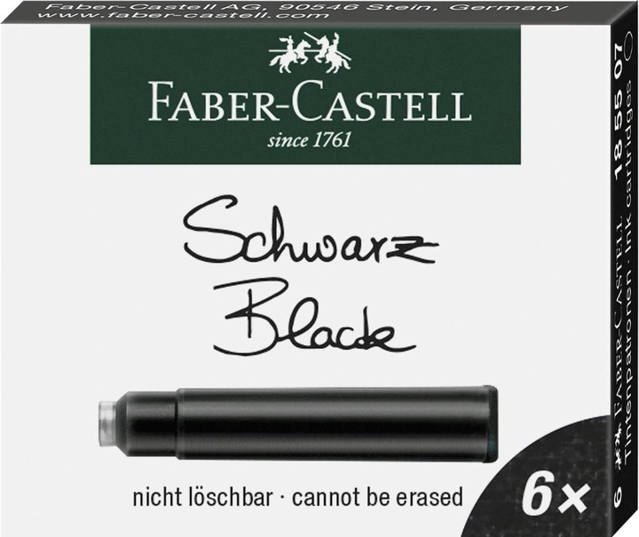 Faber-Castell Standardtintenpatronen (Füllertinte, Schwarz)