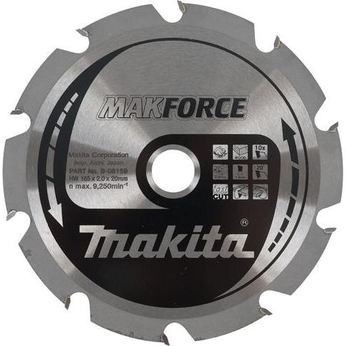 Makita, Sägeblatt, B-08545 TCT-Säge 355X3X30mm 20° T60 MAKFORCE