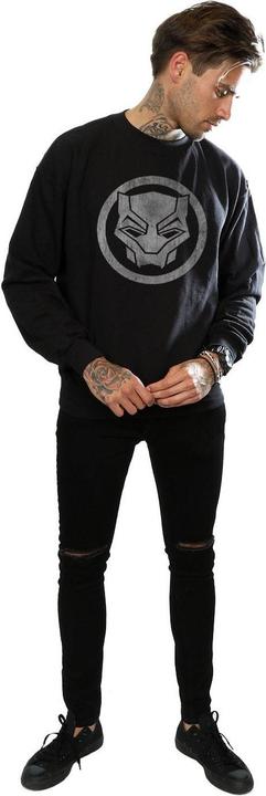 Actual product image Mens Black Panther Distressed Icon Cotton Sweatshirt (3XL)