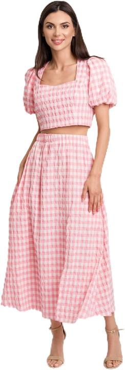 Swing Fashion Charming Cocktail Dress Set with Flared Skirt and Blouse (38)