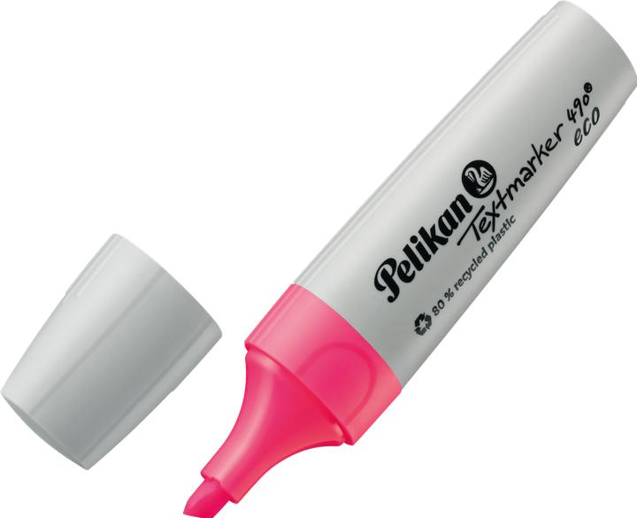 Actual product image Pelikan Highlighter 490 eco on neon pink (Neon pink, 5 mm, 1 x)