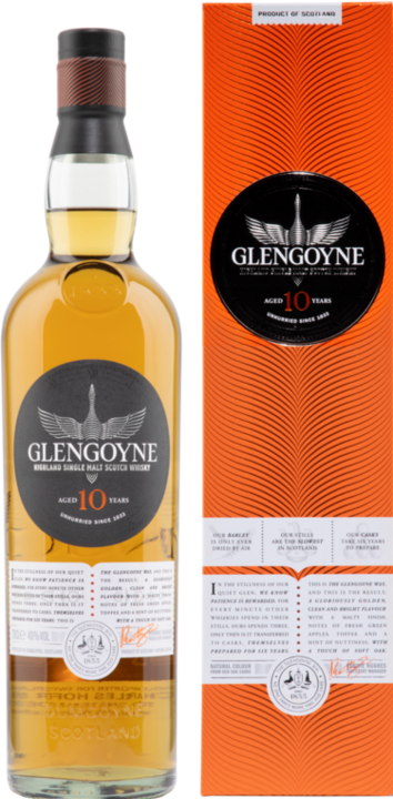 Produktbild Glengoyne 10 Years (Single Malt, Scotch Whisky, 1 x 70 cl)