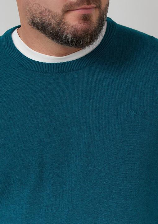 Produktbild s.Oliver Strickpullover Baumwollpullover mit Logo-Stickerei (3XL)