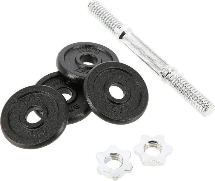 Actual product image HMS Threaded barbell SG01 4 plates (2 x 1 kg)