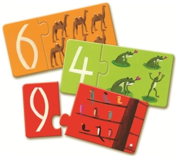 Produktbild Djeco Puzzle Duo Zahlen (2 Teile)
