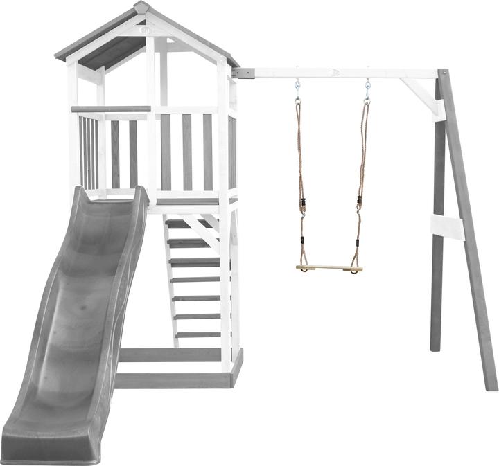 Produktbild Axi Beach Tower Spielturm mit Einzelschaukel - Graue Rutsche