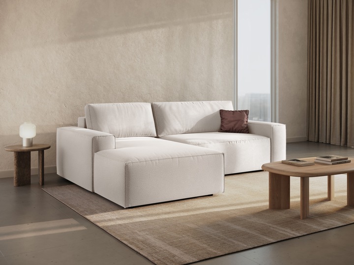 Actual product image Micadoni Left Corner Sofa With Bed Function And Box, "Jodie", 3 Seats, 246x151x86 Made in Europe (Corner sofa)