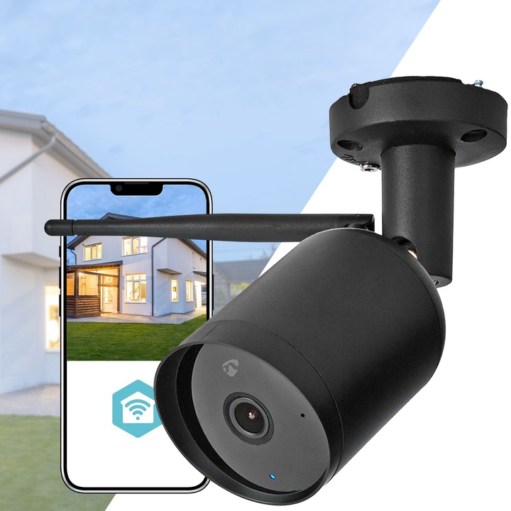 Actual product image Nedis WLAN Smart IP Camera WIFICO40CBK (1920 x 1080 Pixels)