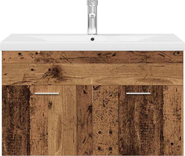 Produktbild vidaXL Waschbeckenunterschrank mit Einbaubecken und Wasserhahn Bad Waschtisch