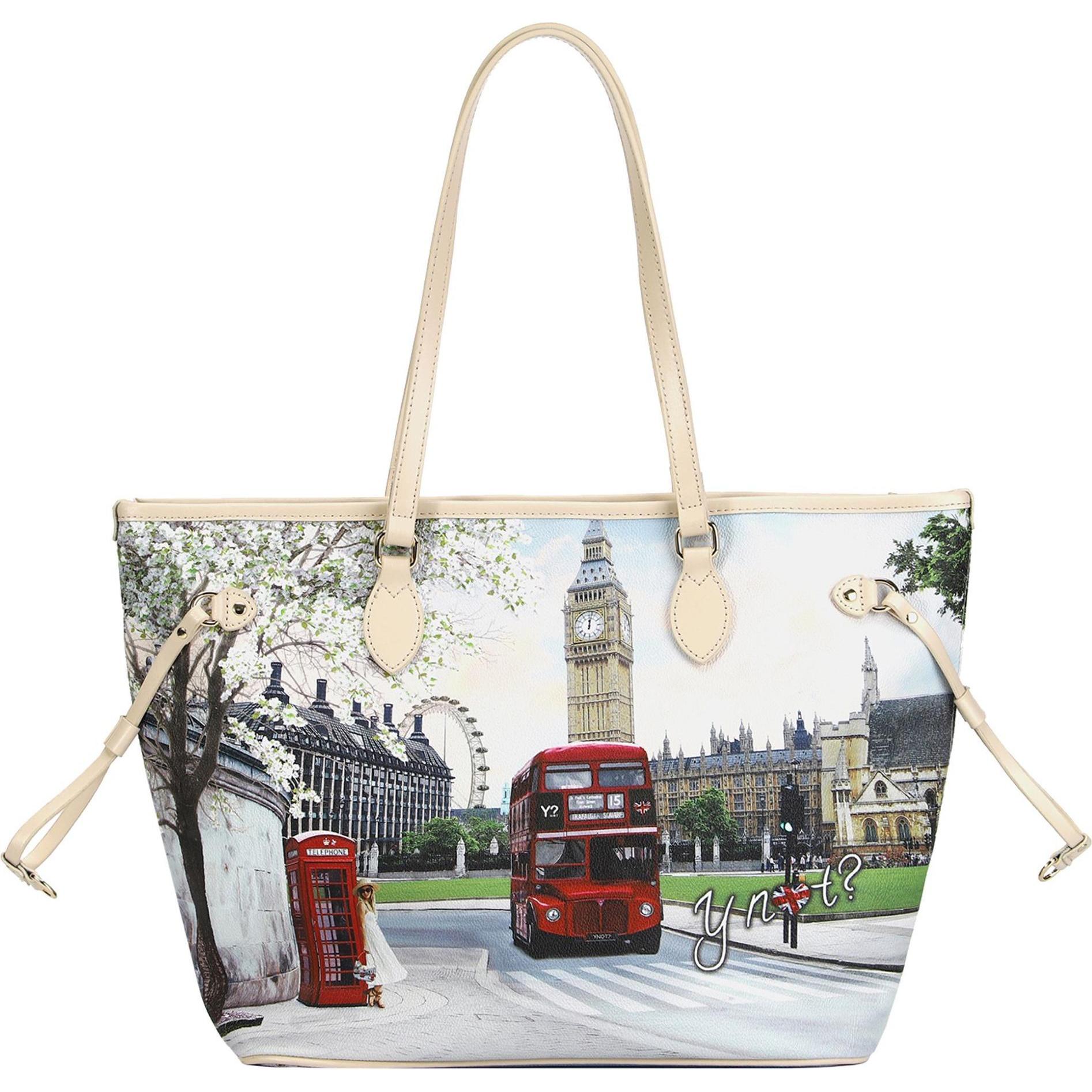 Ynot?, Tasche, Yesbag Shopper Tasche 46.5 cm, Grau, (21 l)