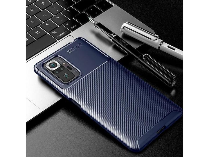 Produktbild Screenguard Xiaomi Redmi Note 10 4G Hülle Carbon Design TPU Case (Xiaomi Redmi Note 10)