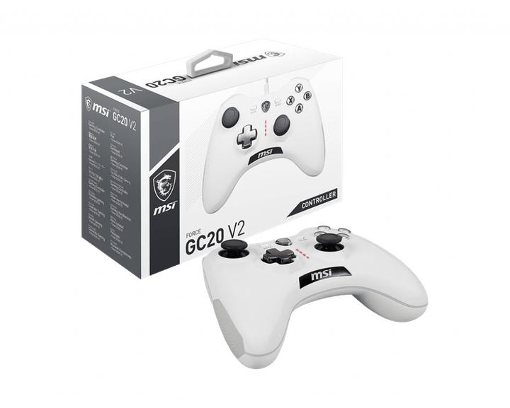 Produktbild MSI GAMEPAD Force GC20 V2 White S10-04G0020-EC4 (Android, PC)