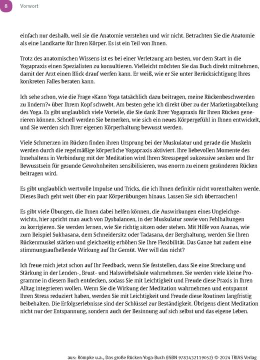 Image du produit Das grosse Rücken-Yoga-Buch (Allemand, Jutta Pietsch, Patricia Römpke, 2024)