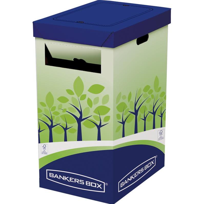 Fellowes BANKERS BOX Recycling-Beh„lter, groá, grn/blau, Abfalleimer, Blau, Grün