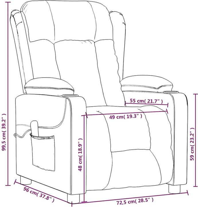Image du produit vidaXL Elektrischer Massagesessel