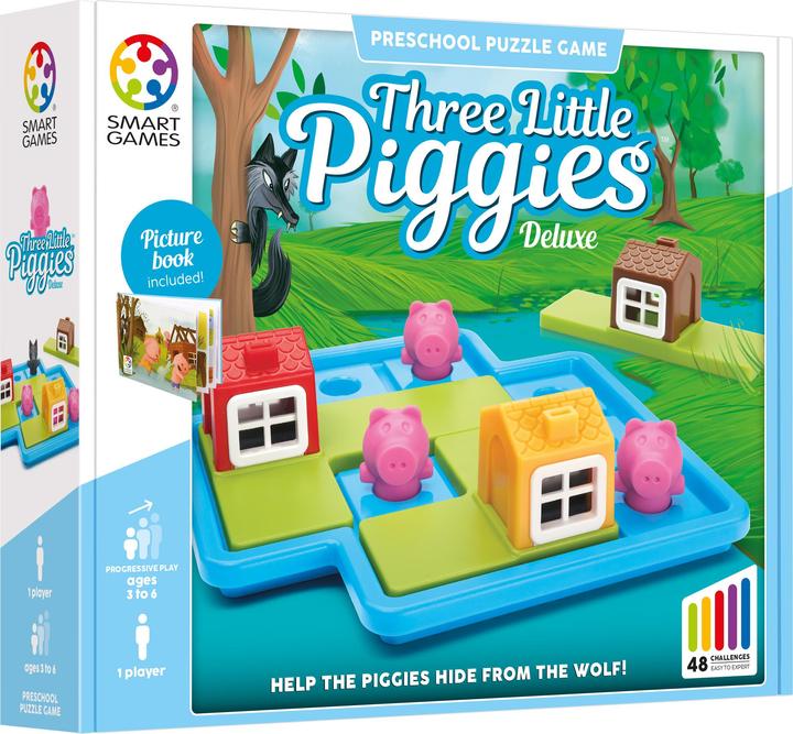 Smart Games Puzzle game Three Little Piggies - Deluxe (Tedesco, Spagnolo, Francese, Italiano, Inglese)