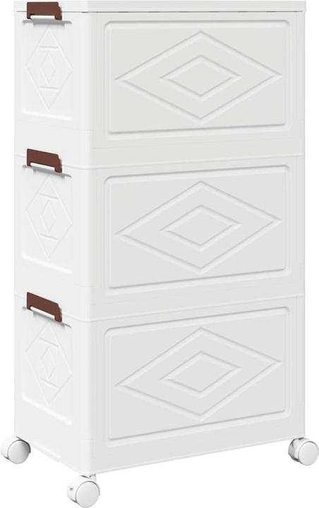 Actual product image vidaXL Storage box with wheels Stackable 3-tier 28 L (28 l)