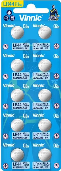 Productafbeelding Vinnic Positive Power (10 Pcs., LR44, 175 mAh)